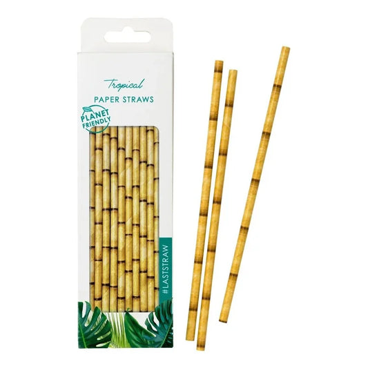 Garden Party Bamboo Paper Straws: Pack of 30