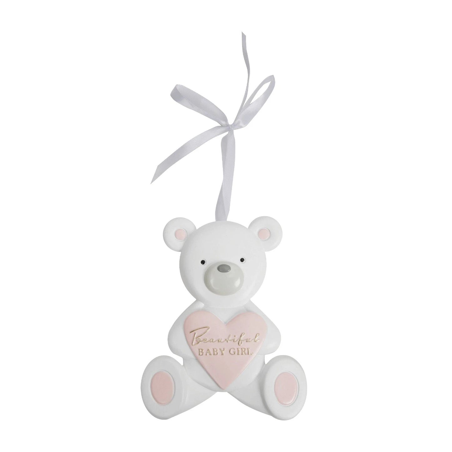 Bambino 'Precious Baby Boy' or 'Precious Baby Boy' Ceramic Hanging Teddy Plaque