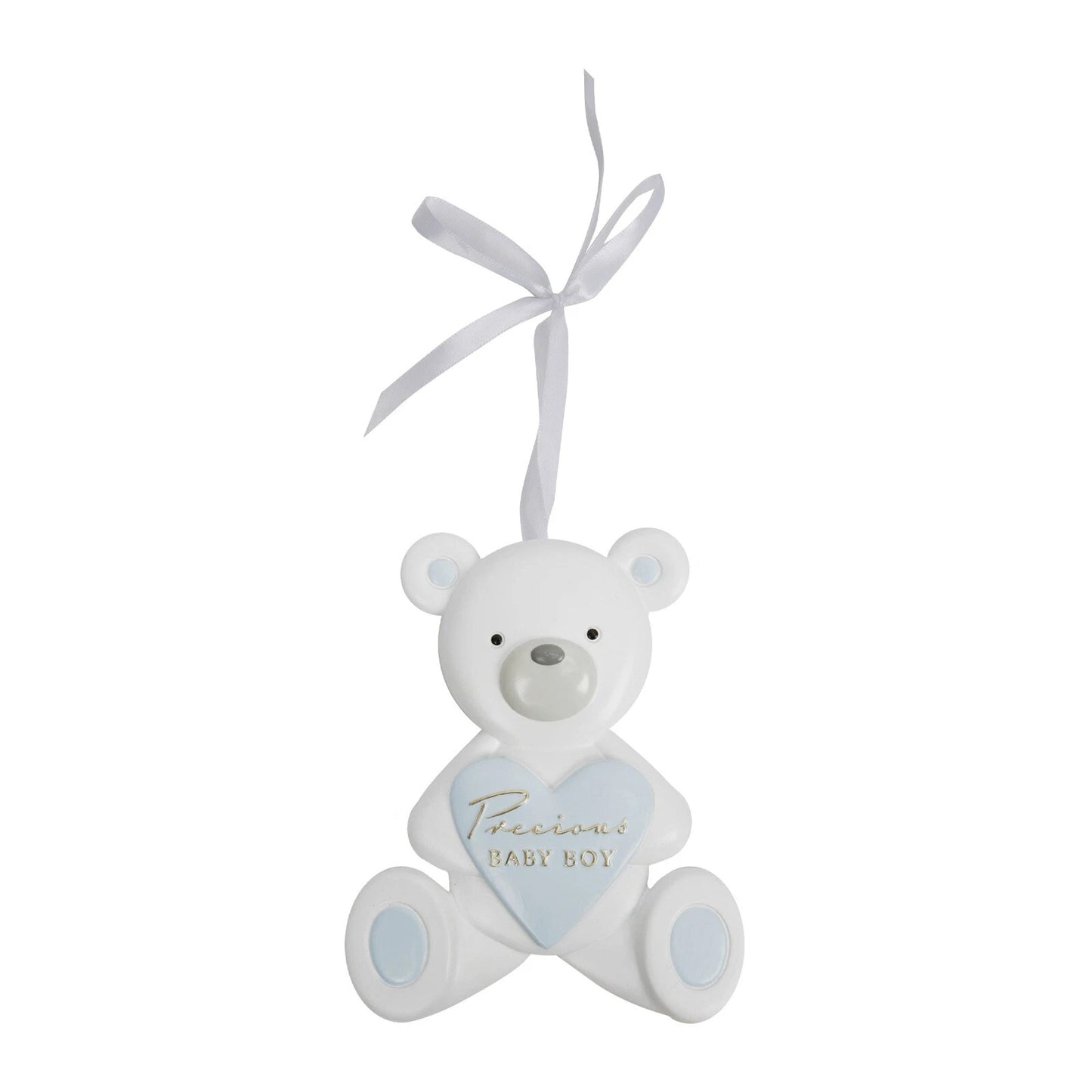 Bambino 'Precious Baby Boy' or 'Precious Baby Boy' Ceramic Hanging Teddy Plaque