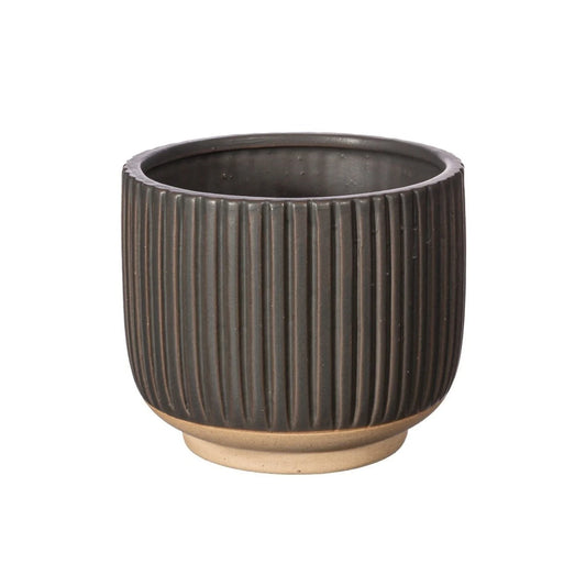 Sass & Belle Grooved Planter Large black